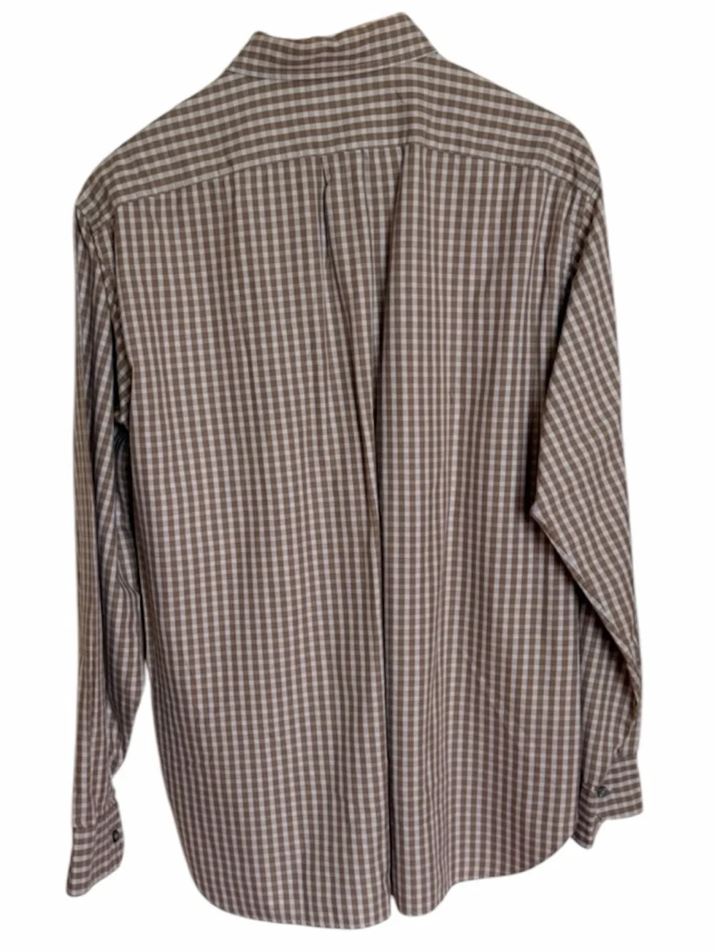 J. Crew Brown Plaid 100% Cotton Button-Up Shirt. Size Large